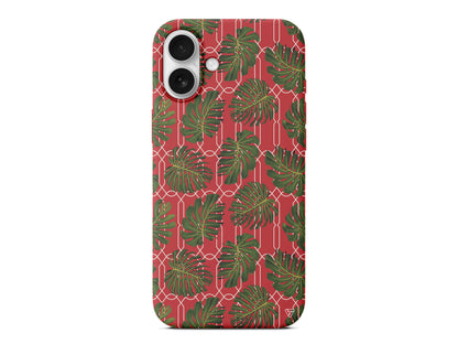 Tropik Leaf Lansman Model İçi Kadife Silikon Telefon Kılıfı – Plus Serisine Özel