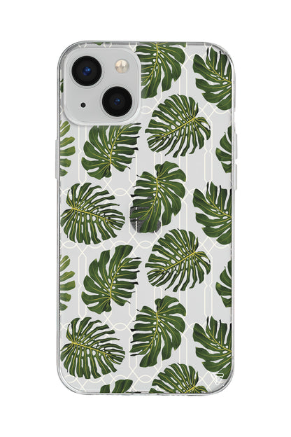 Tropik Leaf Lansman Model İçi Kadife Silikon Telefon Kılıfı