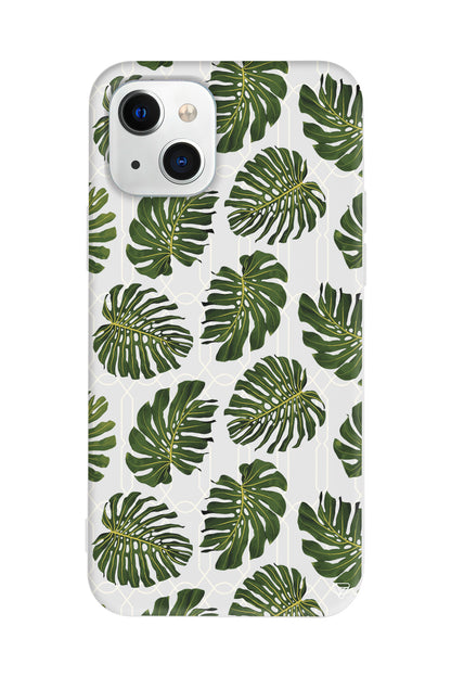 Tropik Leaf Lansman Model İçi Kadife Silikon Telefon Kılıfı – Plus Serisine Özel