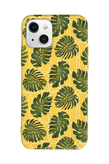 Tropik Leaf Lansman Model İçi Kadife Silikon Telefon Kılıfı – Plus Serisine Özel