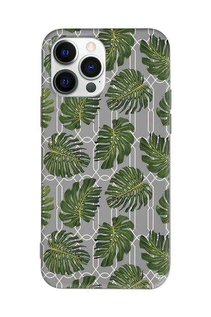 Tropik Leaf Lansman Model İçi Kadife Silikon Telefon Kılıfı