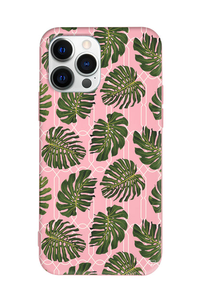 Tropik Leaf Lansman Model İçi Kadife Silikon Telefon Kılıfı