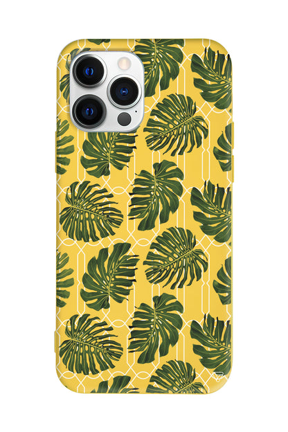 Tropik Leaf Lansman Model İçi Kadife Silikon Telefon Kılıfı