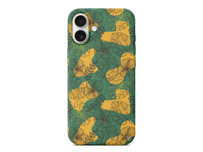 Cizgisel Yapraklar Lansman Model İçi Kadife Silikon Telefon Kılıfı – Plus Serisine Özel