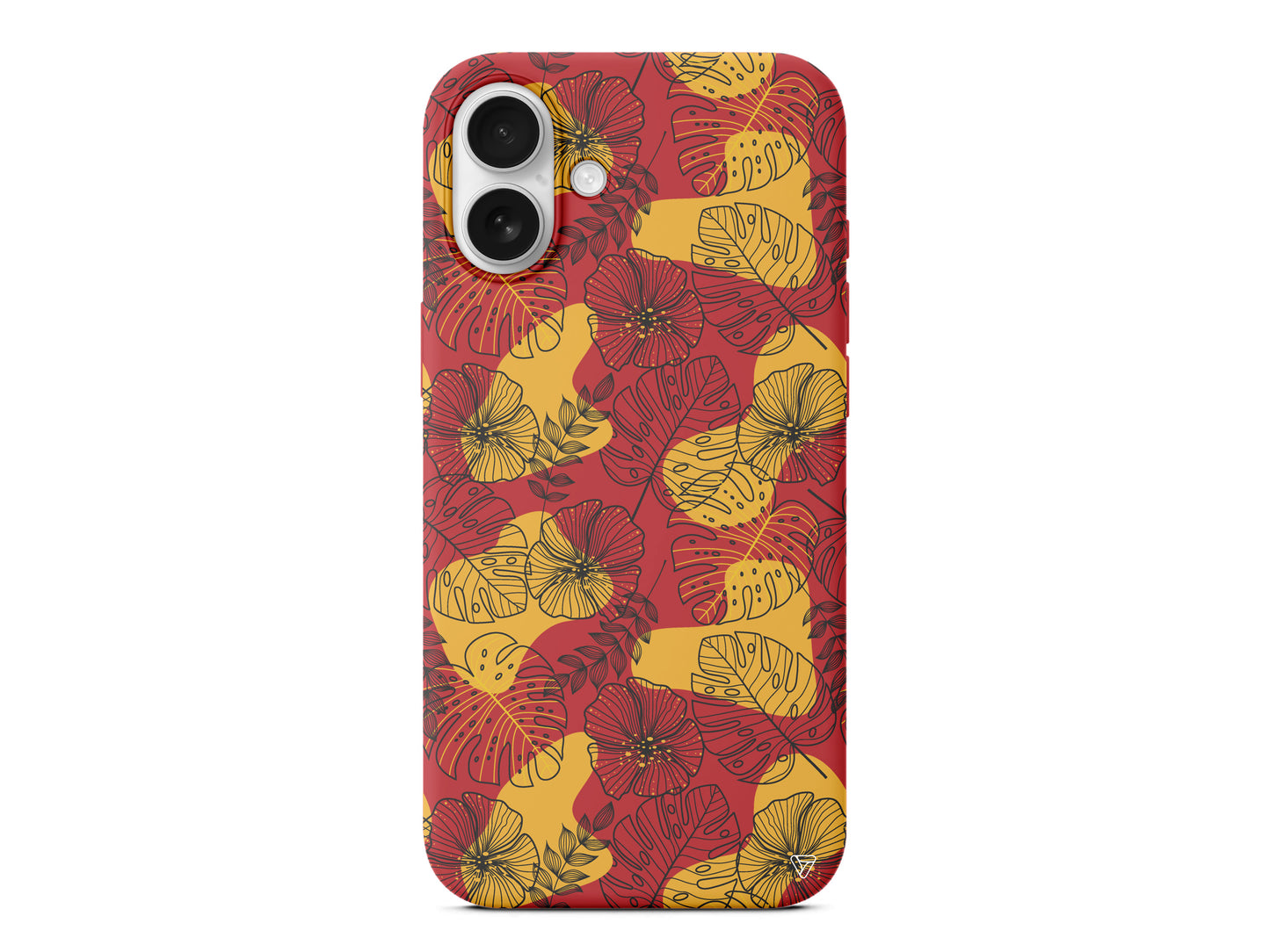 Cizgisel Yapraklar Lansman Model İçi Kadife Silikon Telefon Kılıfı – Plus Serisine Özel