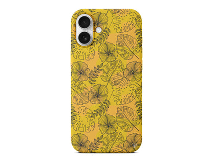 Cizgisel Yapraklar Lansman Model İçi Kadife Silikon Telefon Kılıfı – Plus Serisine Özel