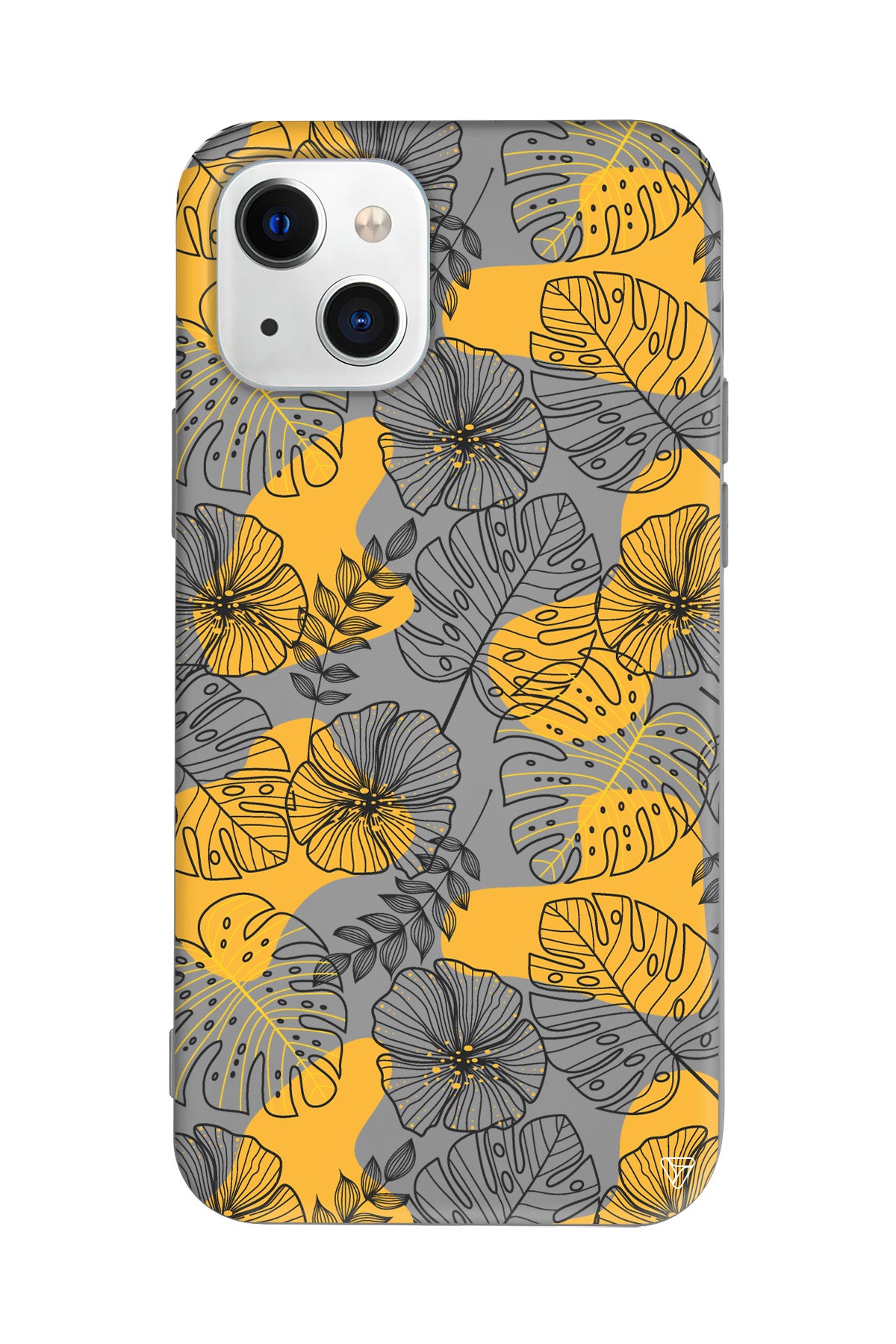 Cizgisel Yapraklar Lansman Model İçi Kadife Silikon Telefon Kılıfı – Plus Serisine Özel