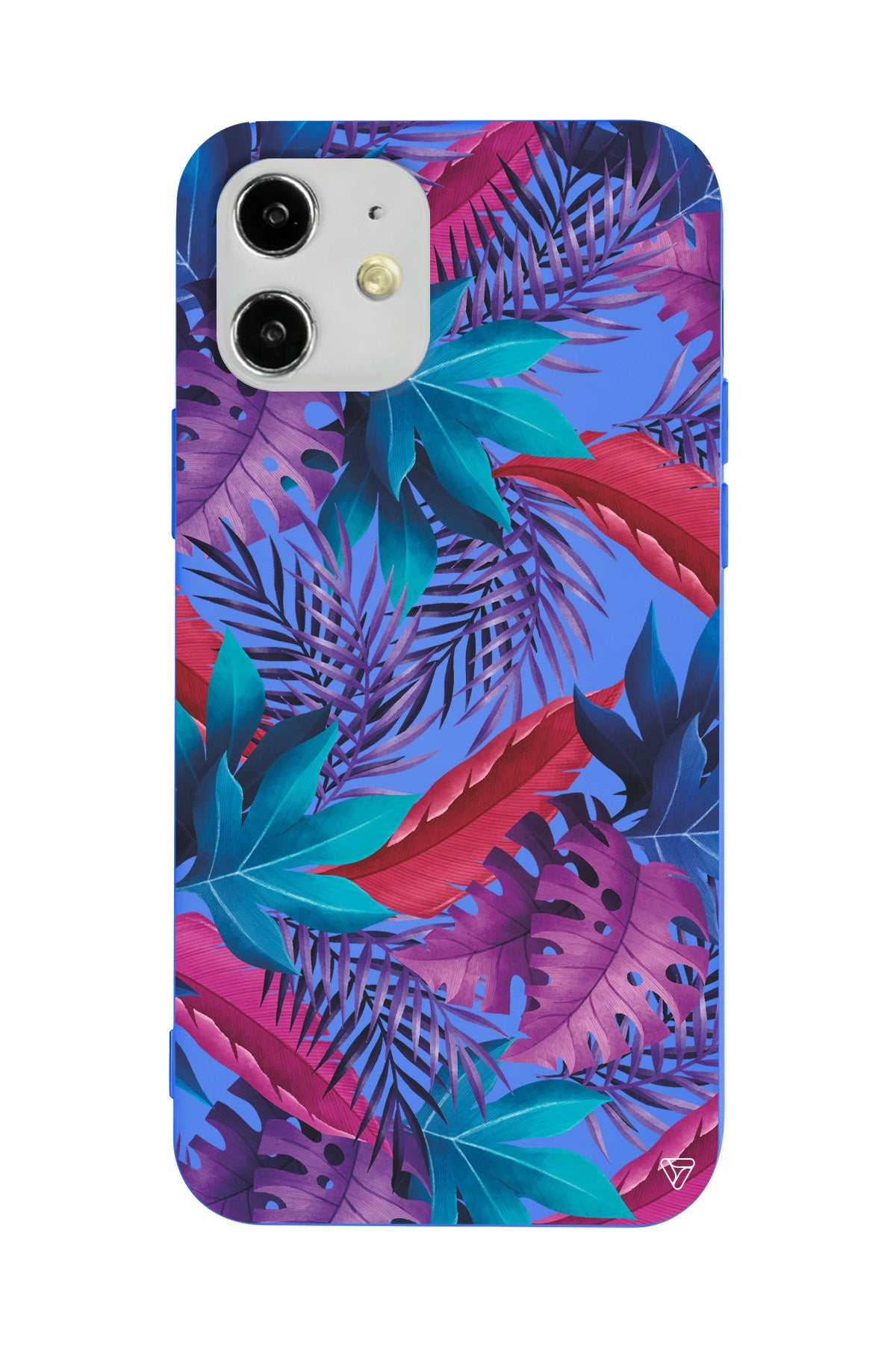 Renkli Tropikaller Lansman Model İçi Kadife Silikon Telefon Kılıfı