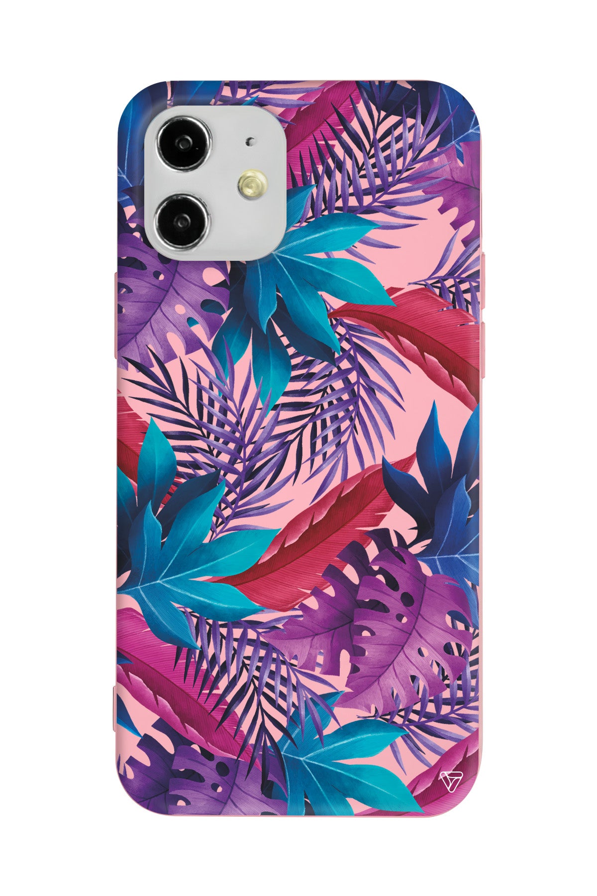 Renkli Tropikaller Lansman Model İçi Kadife Silikon Telefon Kılıfı