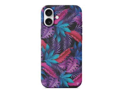 Renkli Tropikaller Lansman Model İçi Kadife Silikon Telefon Kılıfı