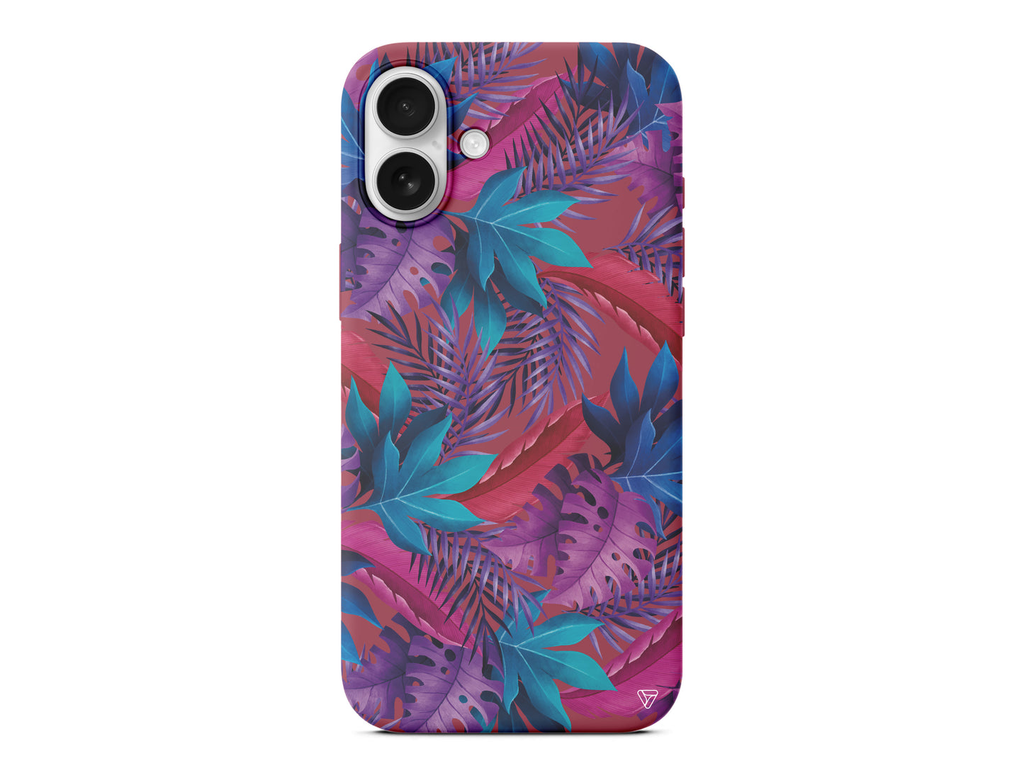 Renkli Tropikaller Lansman Model İçi Kadife Silikon Telefon Kılıfı