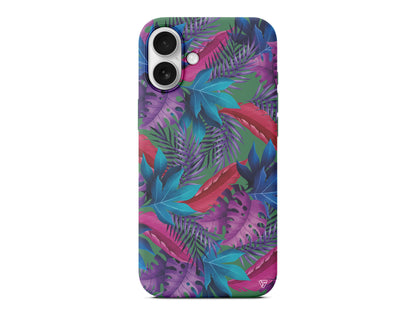 Renkli Tropikaller Lansman Model İçi Kadife Silikon Telefon Kılıfı – Plus Serisine Özel