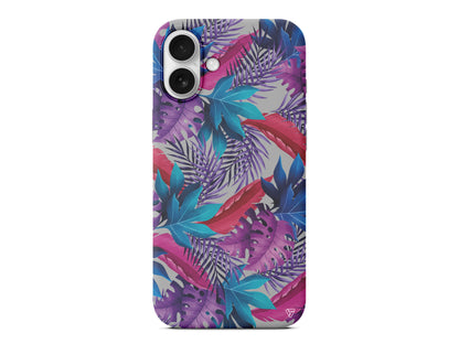 Renkli Tropikaller Lansman Model İçi Kadife Silikon Telefon Kılıfı – Plus Serisine Özel