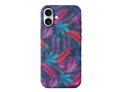 Renkli Tropikaller Lansman Model İçi Kadife Silikon Telefon Kılıfı