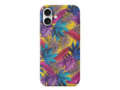 Renkli Tropikaller Lansman Model İçi Kadife Silikon Telefon Kılıfı – Plus Serisine Özel