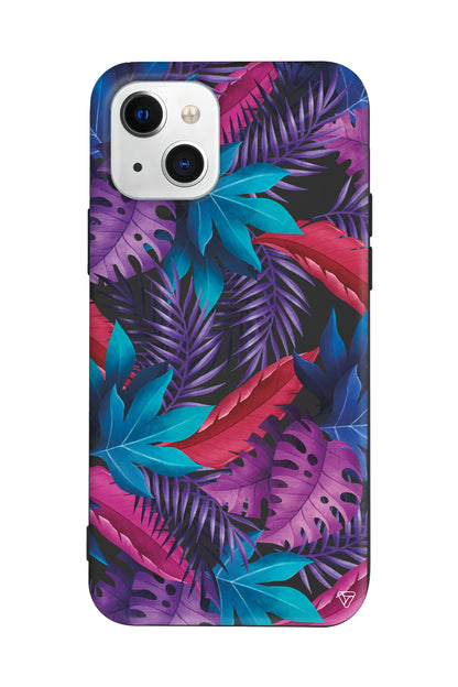 Renkli Tropikaller Lansman Model İçi Kadife Silikon Telefon Kılıfı – Plus Serisine Özel