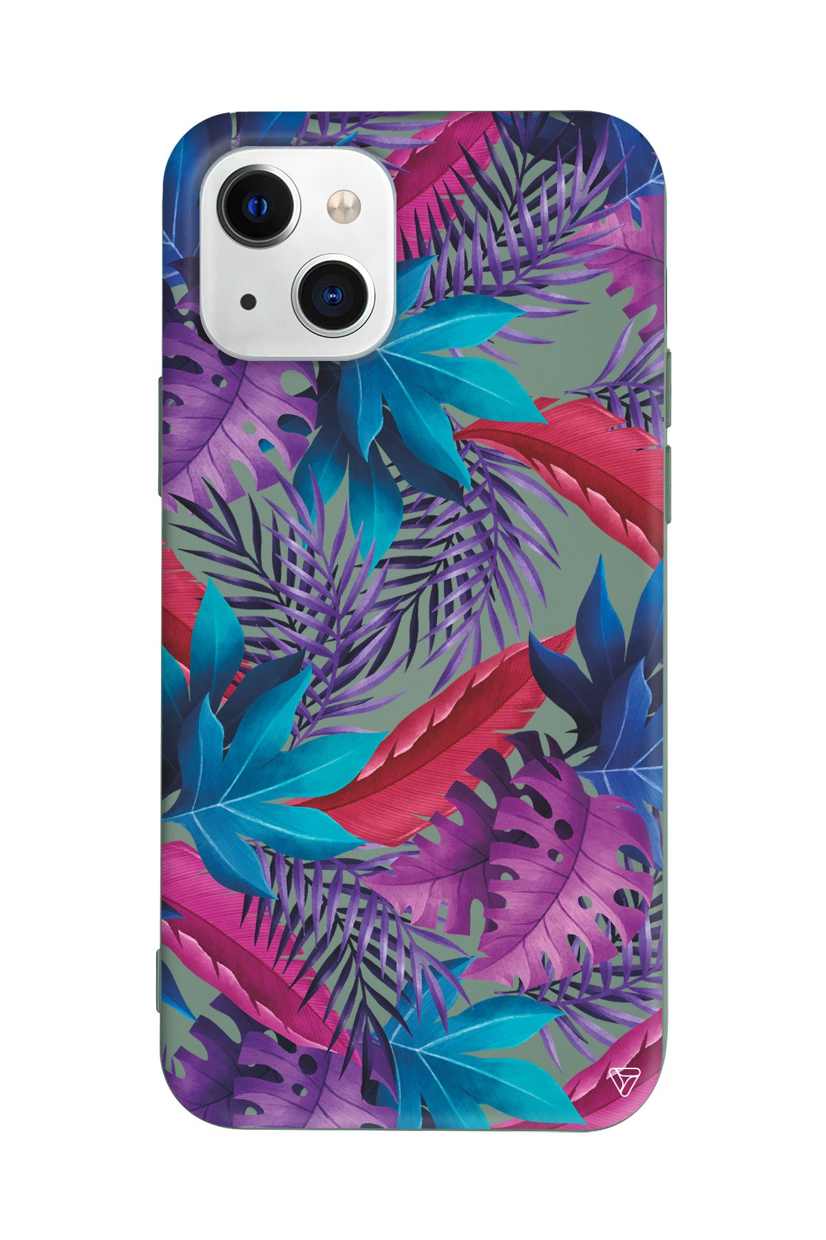 Renkli Tropikaller Lansman Model İçi Kadife Silikon Telefon Kılıfı – Plus Serisine Özel