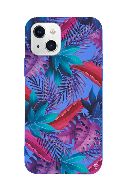 Renkli Tropikaller Lansman Model İçi Kadife Silikon Telefon Kılıfı – Plus Serisine Özel