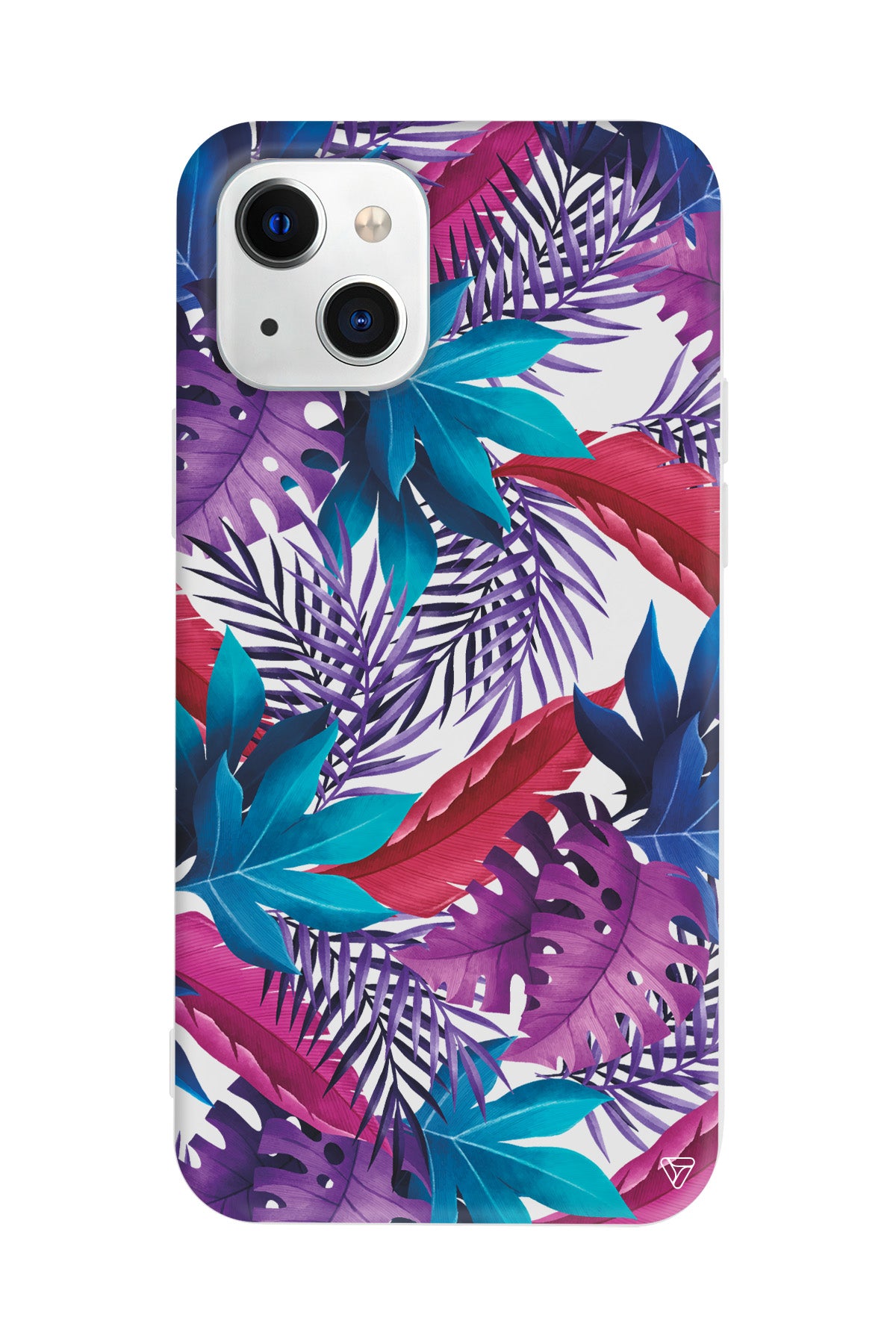 Renkli Tropikaller Lansman Model İçi Kadife Silikon Telefon Kılıfı – Plus Serisine Özel