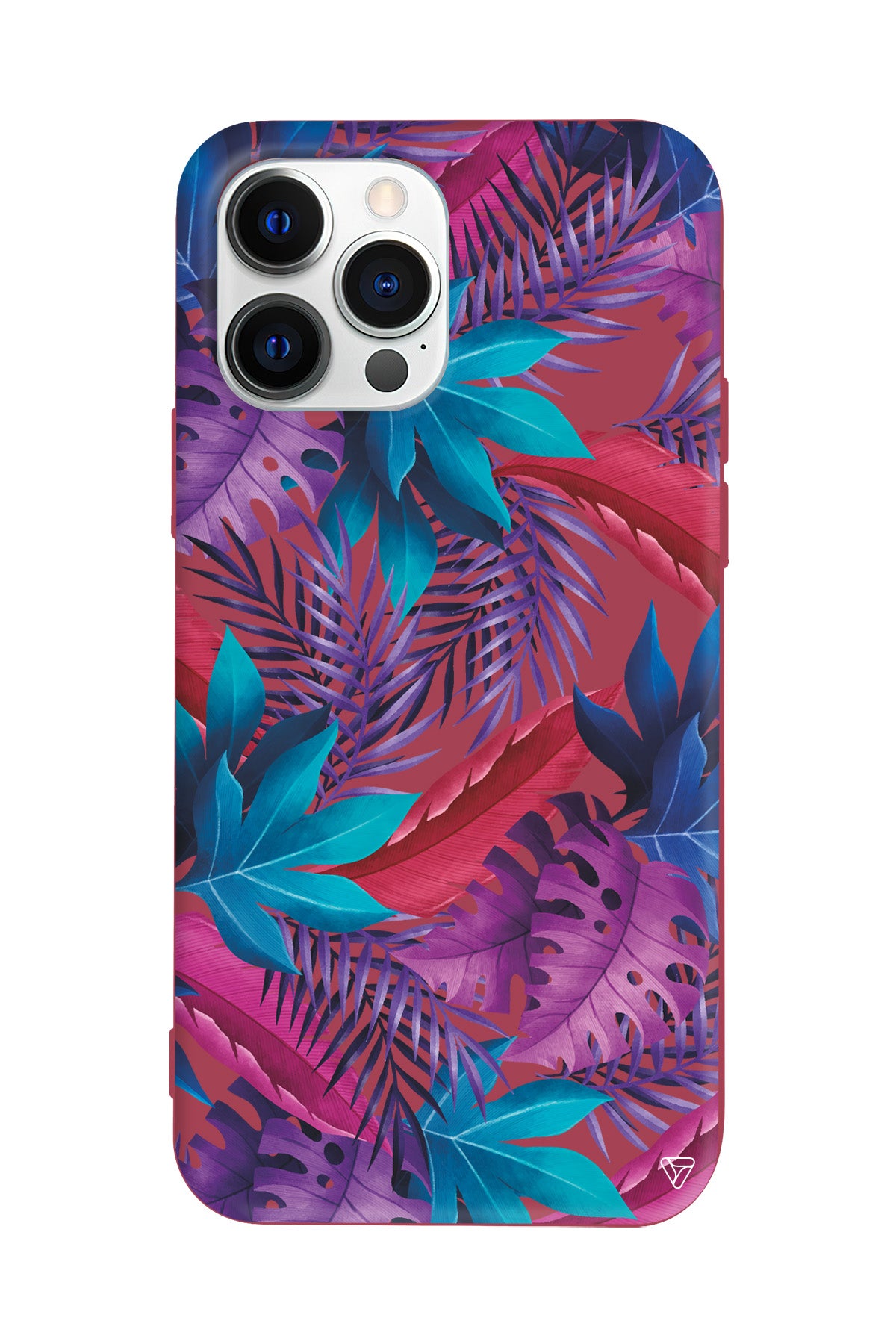 Renkli Tropikaller Lansman Model İçi Kadife Silikon Telefon Kılıfı