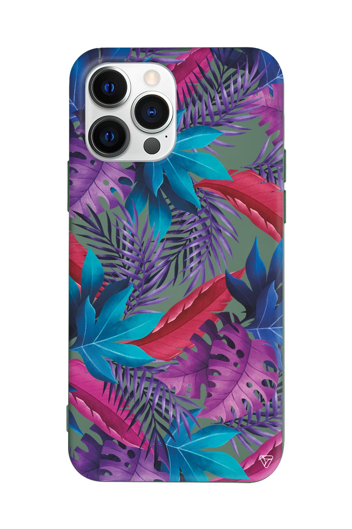 Renkli Tropikaller Lansman Model İçi Kadife Silikon Telefon Kılıfı