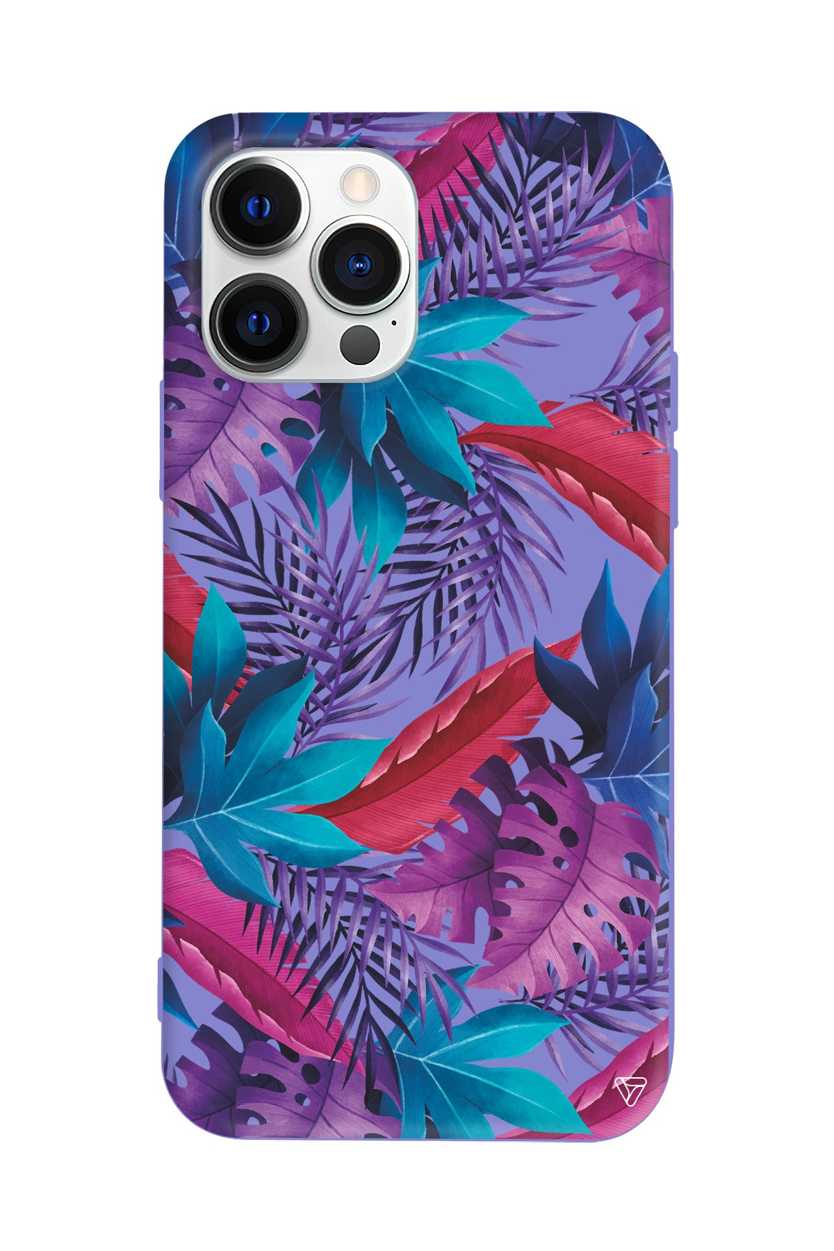 Renkli Tropikaller Lansman Model İçi Kadife Silikon Telefon Kılıfı