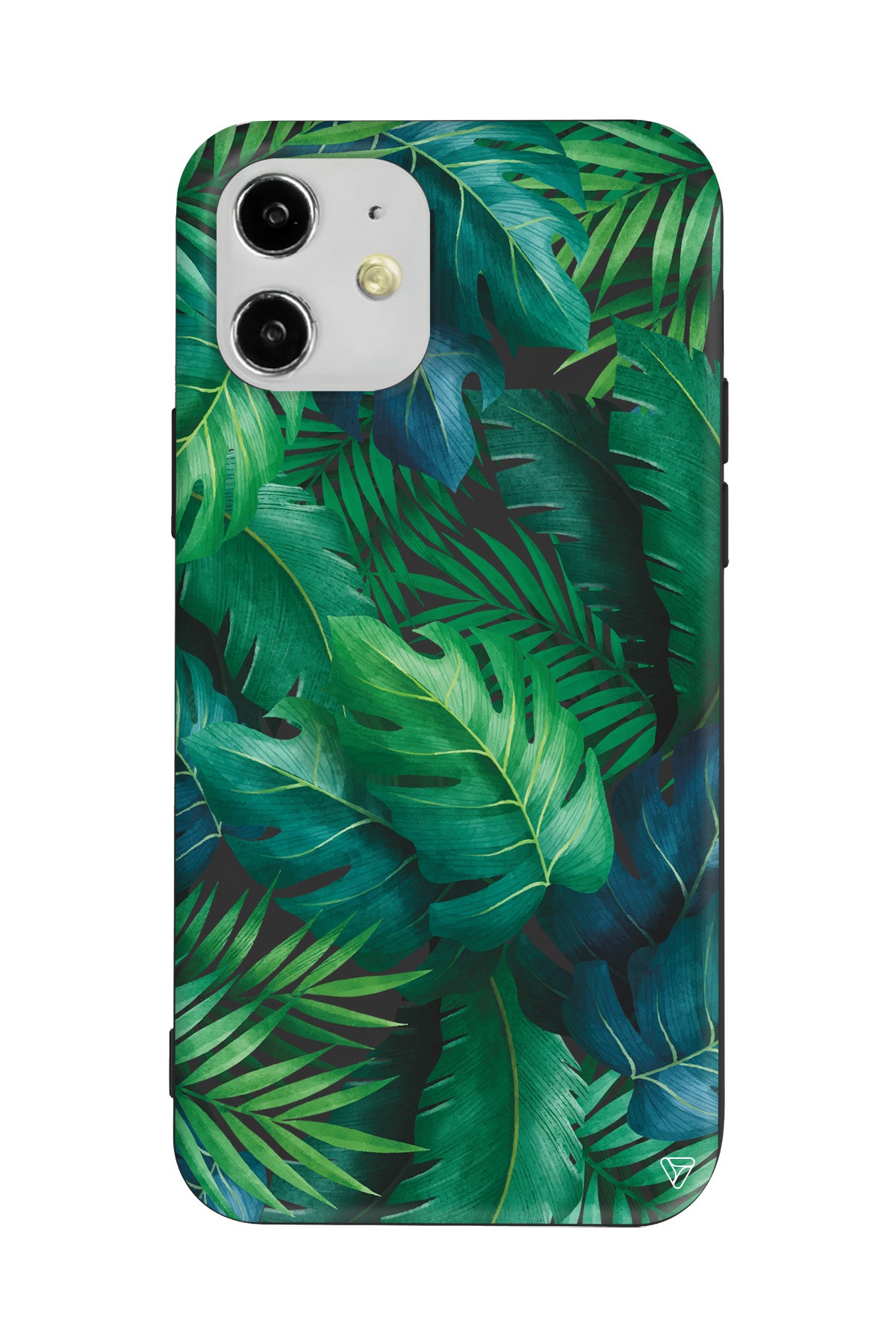 Yeşil Tropikaller Lansman Model İçi Kadife Silikon Telefon Kılıfı