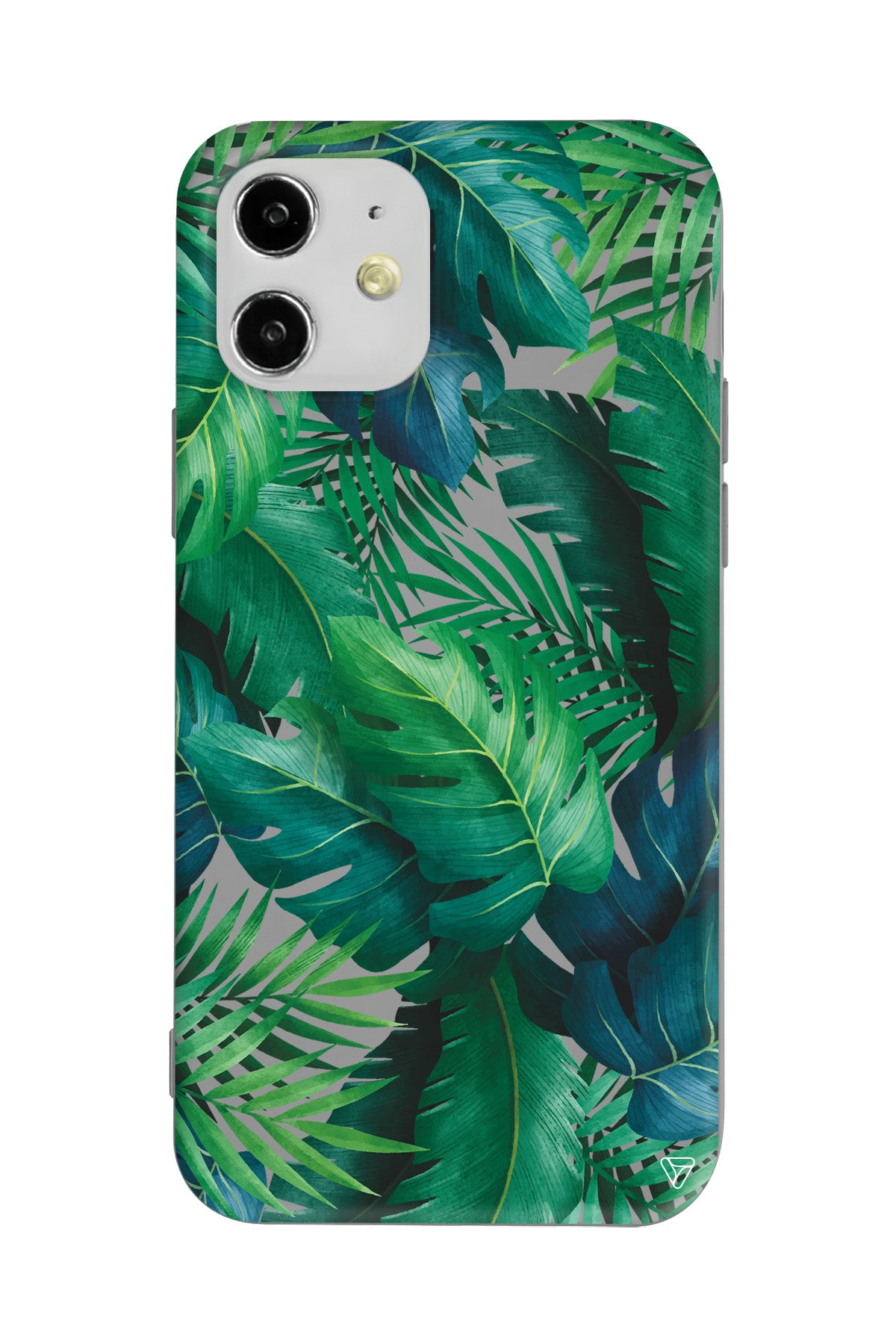Yeşil Tropikaller Lansman Model İçi Kadife Silikon Telefon Kılıfı