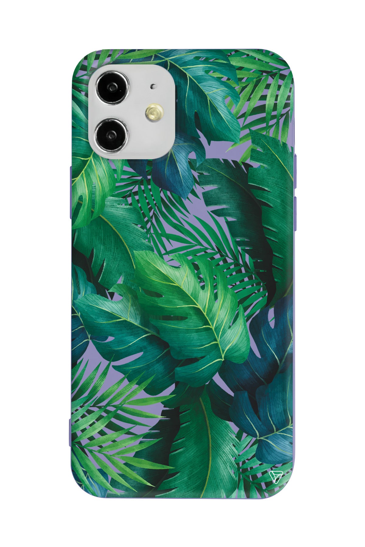 Yeşil Tropikaller Lansman Model İçi Kadife Silikon Telefon Kılıfı