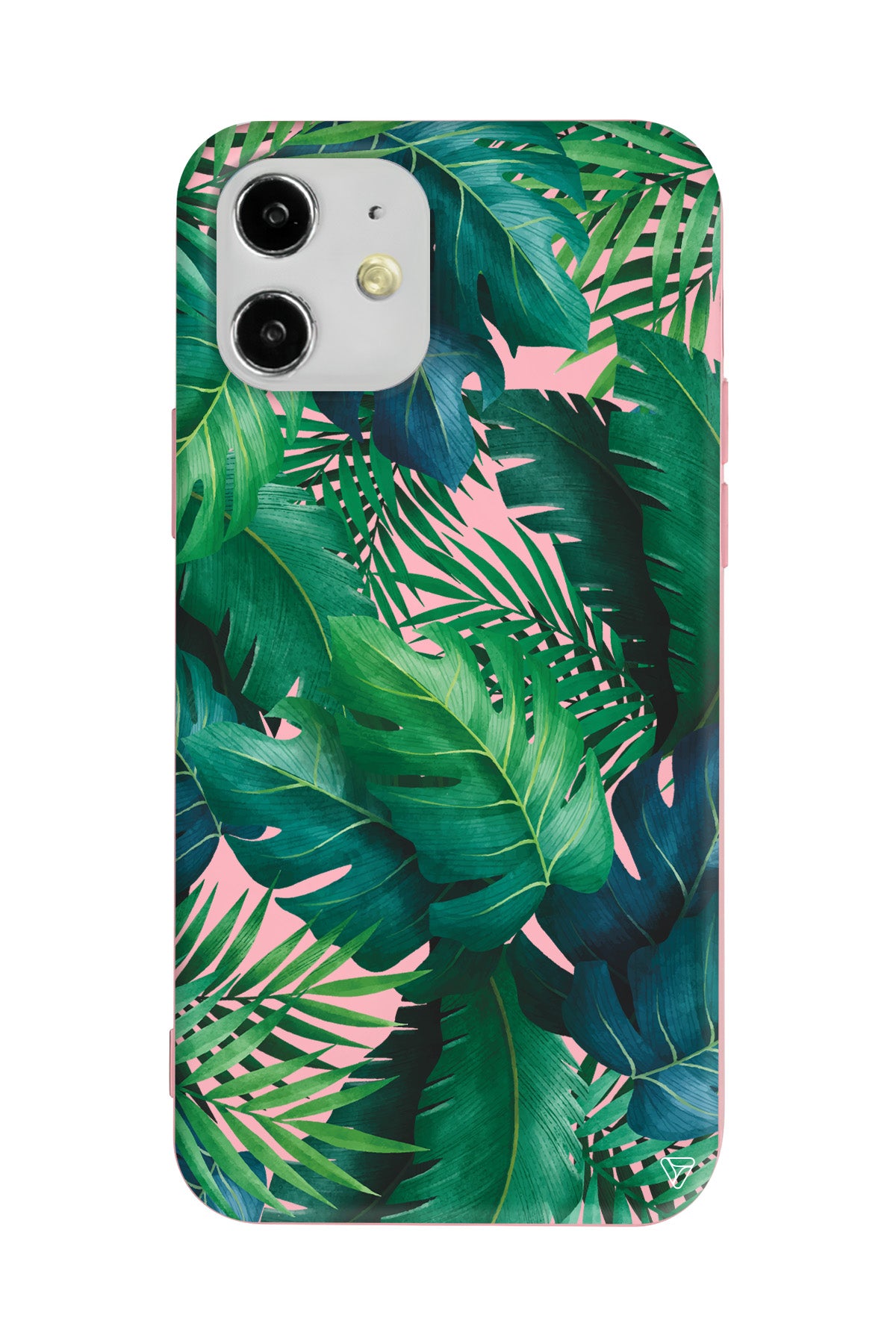 Yeşil Tropikaller Lansman Model İçi Kadife Silikon Telefon Kılıfı