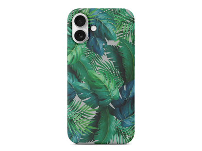 Yeşil Tropikaller Lansman Model İçi Kadife Silikon Telefon Kılıfı – Plus Serisine Özel