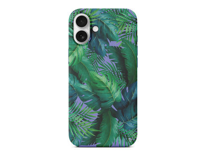 Yeşil Tropikaller Lansman Model İçi Kadife Silikon Telefon Kılıfı – Plus Serisine Özel