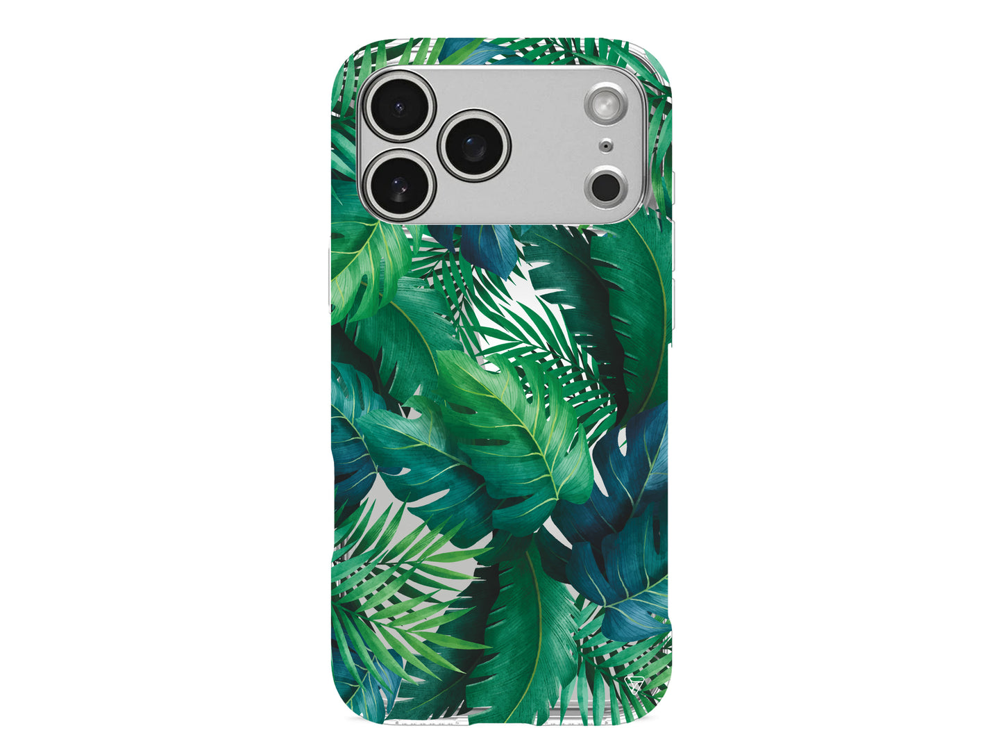 Yeşil Tropikaller Lansman Model İçi Kadife Silikon Telefon Kılıfı