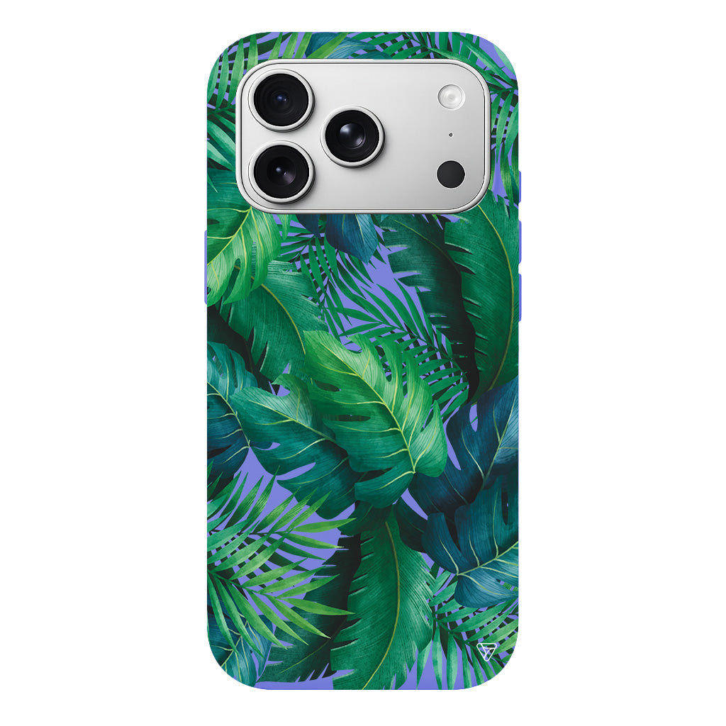Yeşil Tropikaller Lansman Model İçi Kadife Silikon Telefon Kılıfı