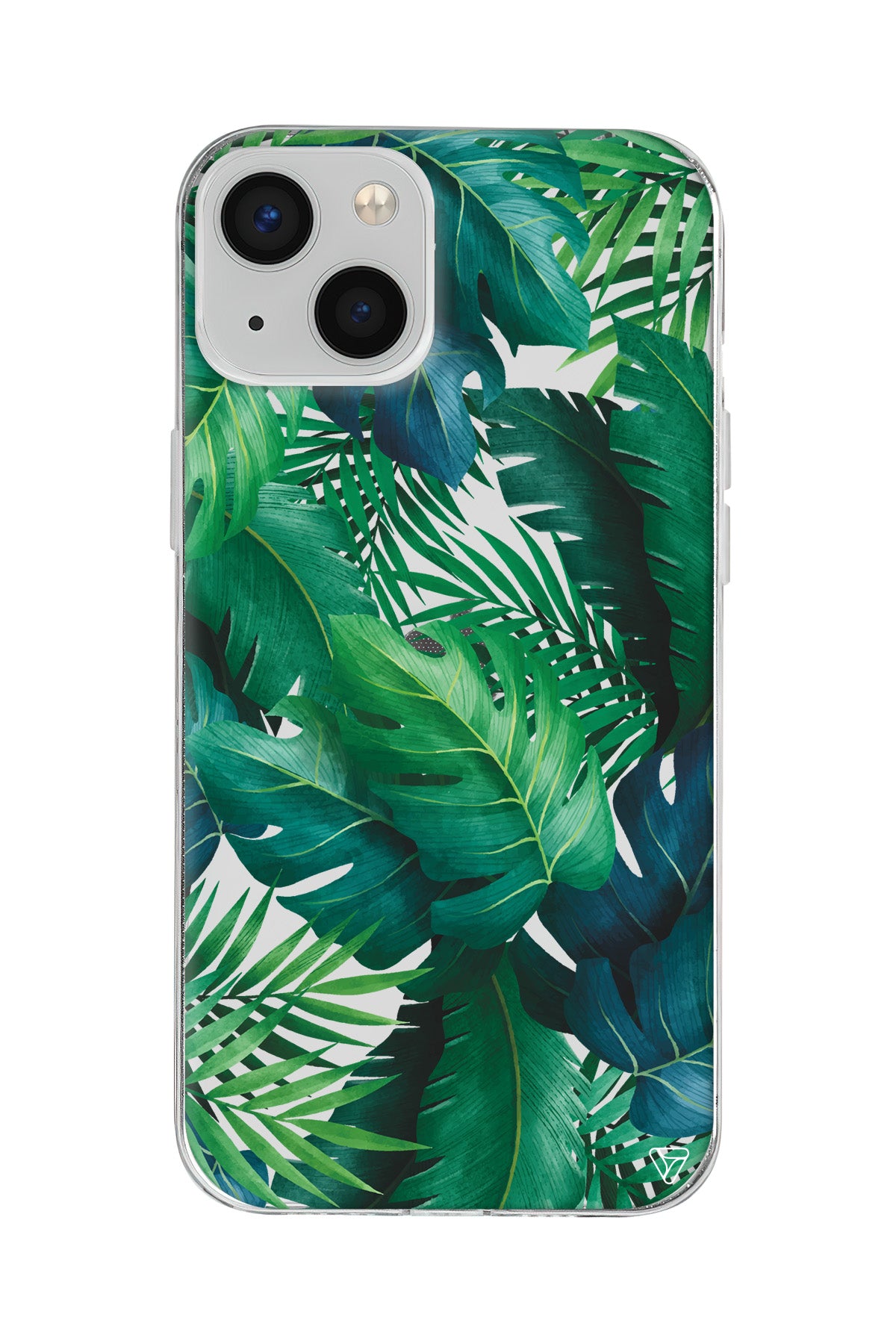 Yeşil Tropikaller Lansman Model İçi Kadife Silikon Telefon Kılıfı