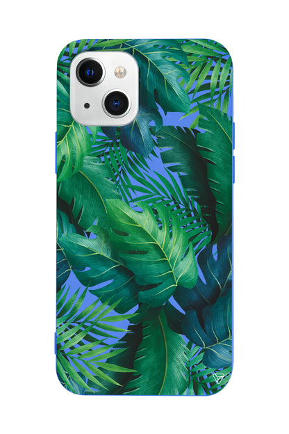 Yeşil Tropikaller Lansman Model İçi Kadife Silikon Telefon Kılıfı – Plus Serisine Özel