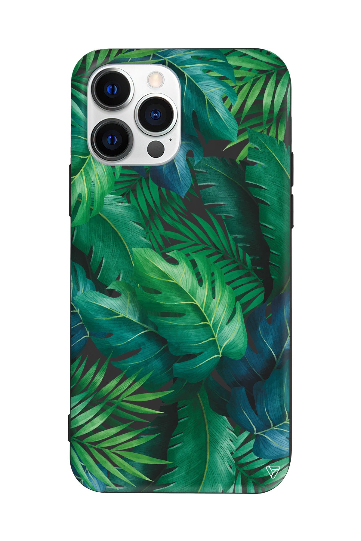 Yeşil Tropikaller Lansman Model İçi Kadife Silikon Telefon Kılıfı