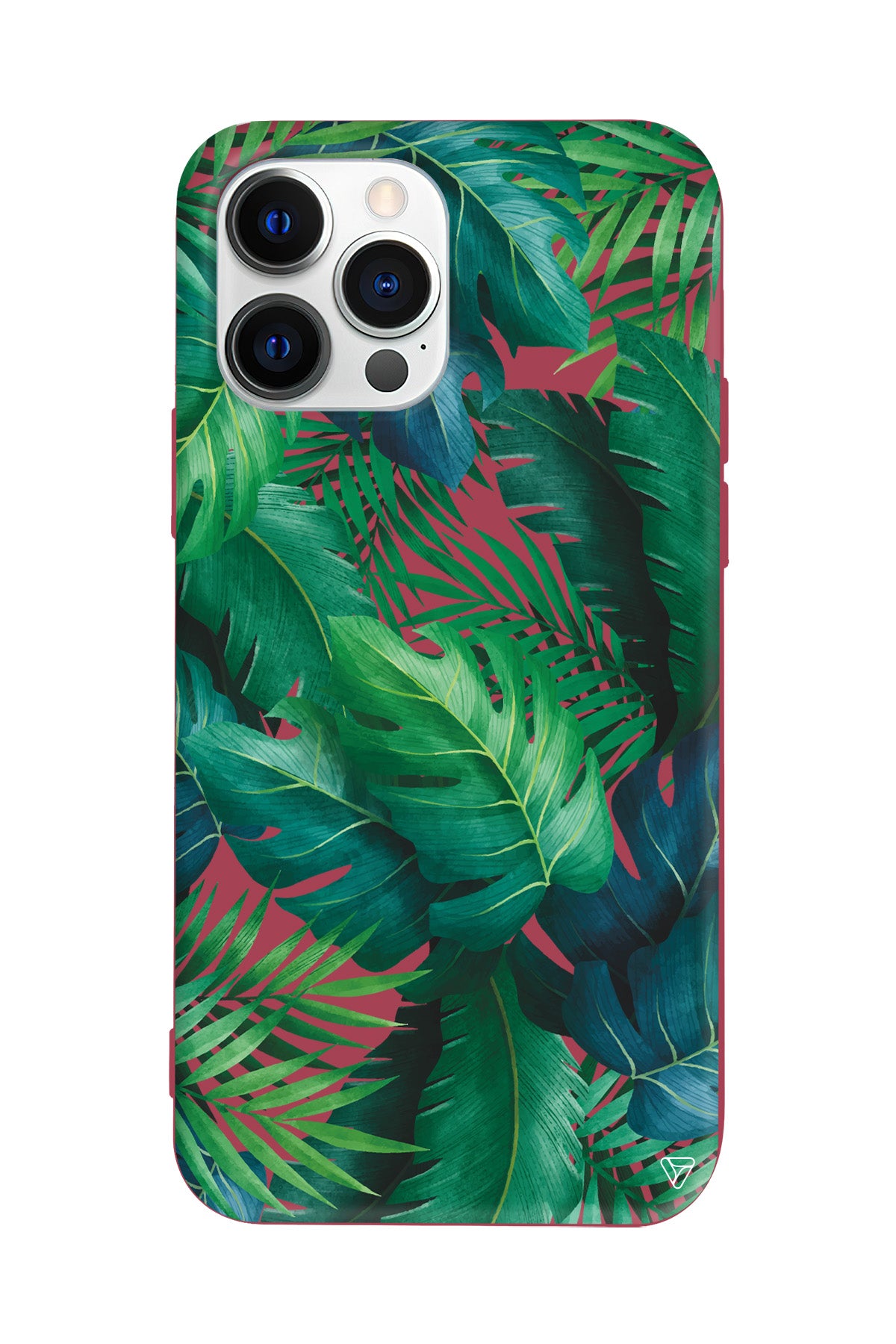 Yeşil Tropikaller Lansman Model İçi Kadife Silikon Telefon Kılıfı