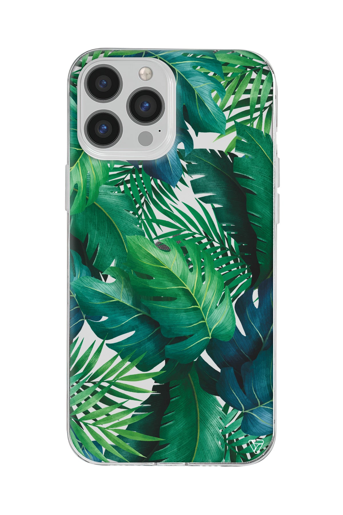 Yeşil Tropikaller Lansman Model İçi Kadife Silikon Telefon Kılıfı