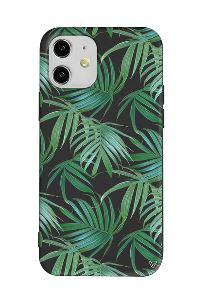 Palmiye Yapraklari Lansman Model İçi Kadife Silikon Telefon Kılıfı