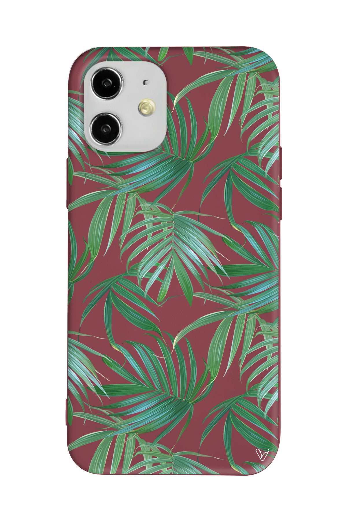 Palmiye Yapraklari Lansman Model İçi Kadife Silikon Telefon Kılıfı