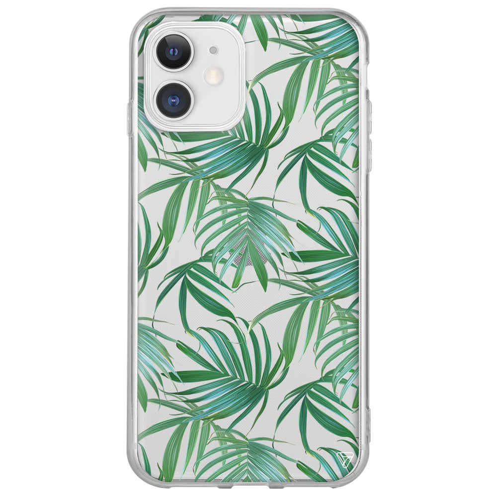 Palmiye Yapraklari Lansman Model İçi Kadife Silikon Telefon Kılıfı