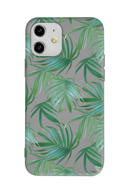 Palmiye Yapraklari Lansman Model İçi Kadife Silikon Telefon Kılıfı