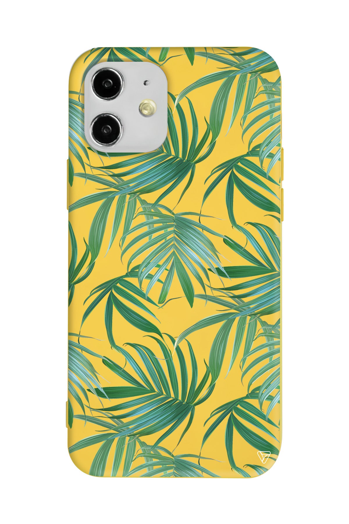 Palmiye Yapraklari Lansman Model İçi Kadife Silikon Telefon Kılıfı