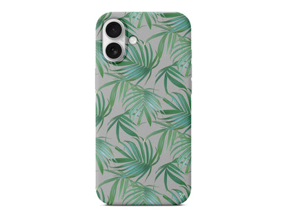 Palmiye Yapraklari Lansman Model İçi Kadife Silikon Telefon Kılıfı