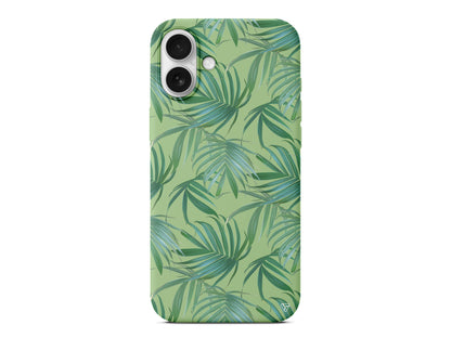 Palmiye Yapraklari Lansman Model İçi Kadife Silikon Telefon Kılıfı – Plus Serisine Özel