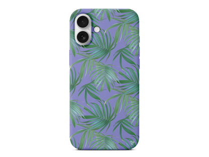 Palmiye Yapraklari Lansman Model İçi Kadife Silikon Telefon Kılıfı