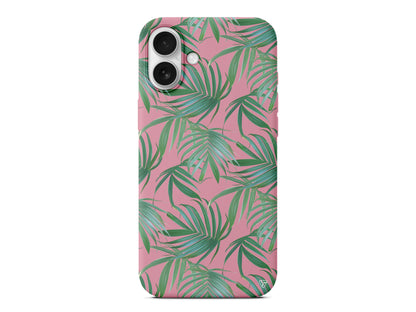 Palmiye Yapraklari Lansman Model İçi Kadife Silikon Telefon Kılıfı