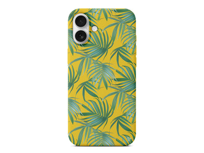Palmiye Yapraklari Lansman Model İçi Kadife Silikon Telefon Kılıfı – Plus Serisine Özel