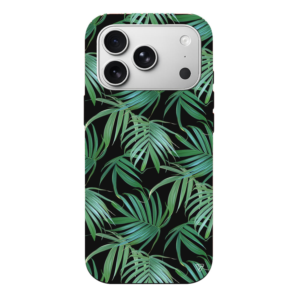 Palmiye Yapraklari Lansman Model İçi Kadife Silikon Telefon Kılıfı